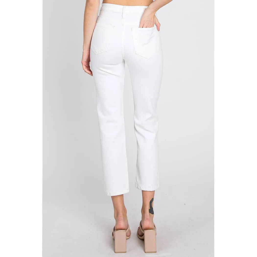 Siena High Rise Clean Straight White