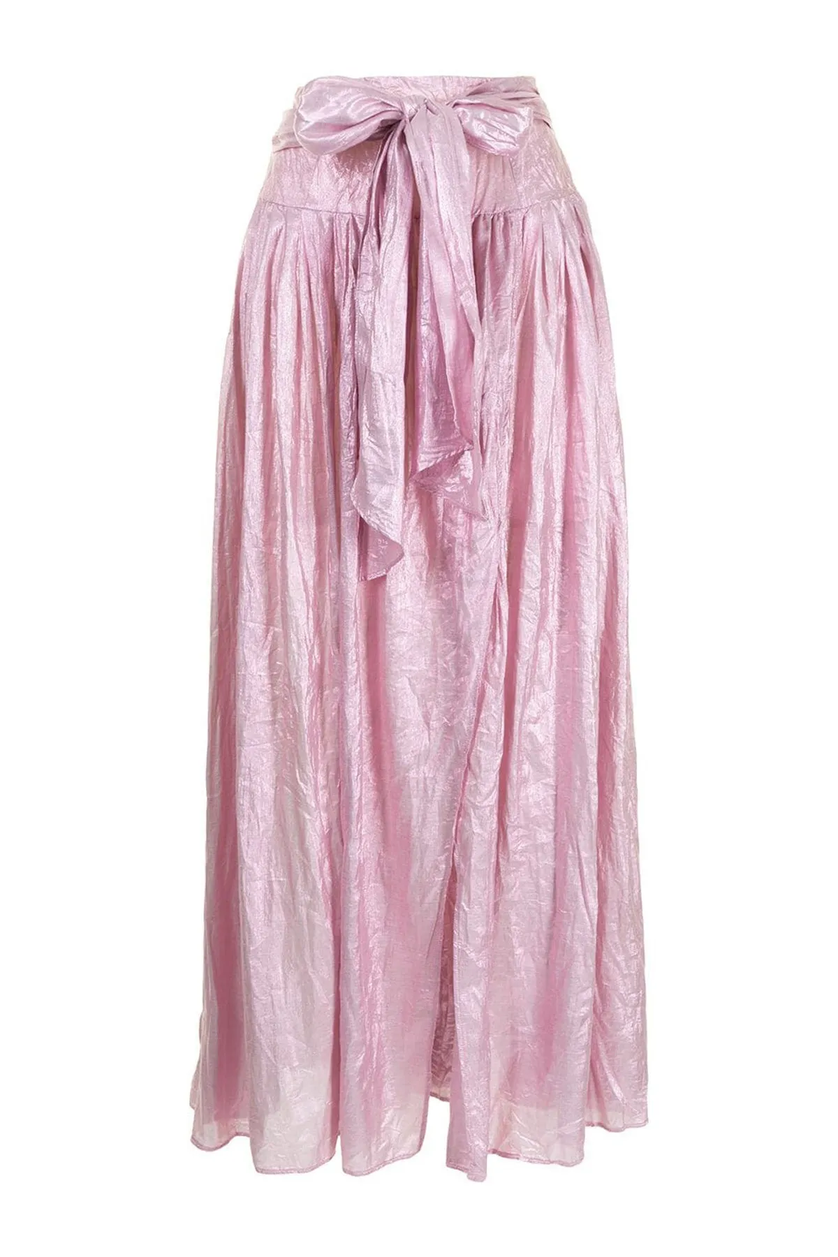 Silk Viscose Lurex Skirt in Rose