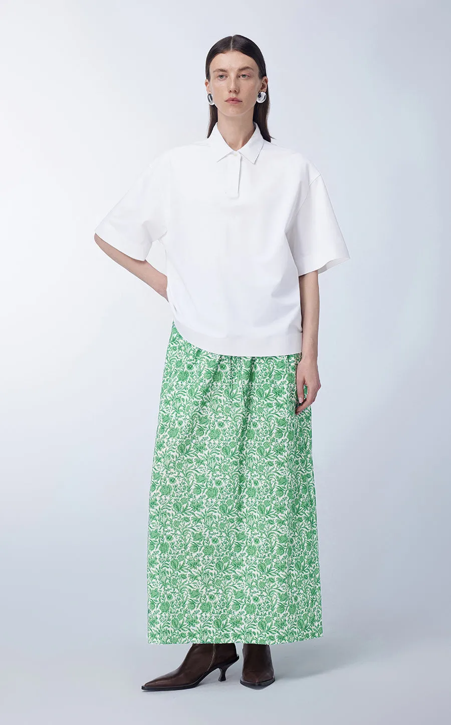 Skirt/JNBY Loose Fitting Drawstring Ankle-length Skirt