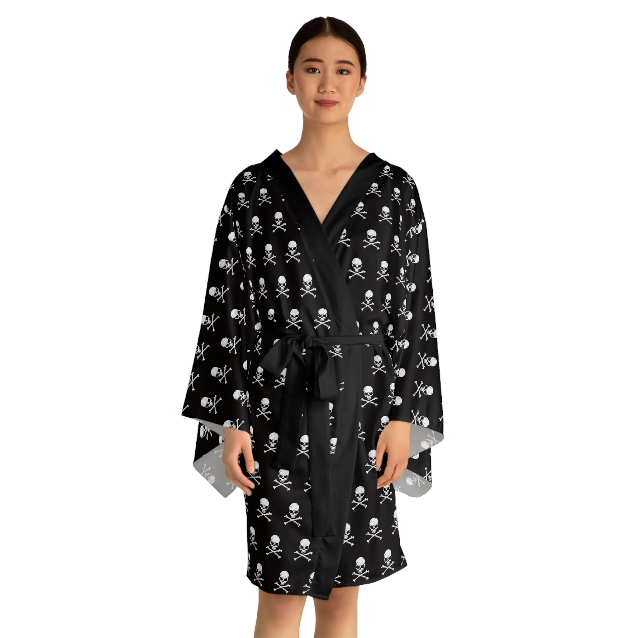 Skull & Crossbones Kimono Robe