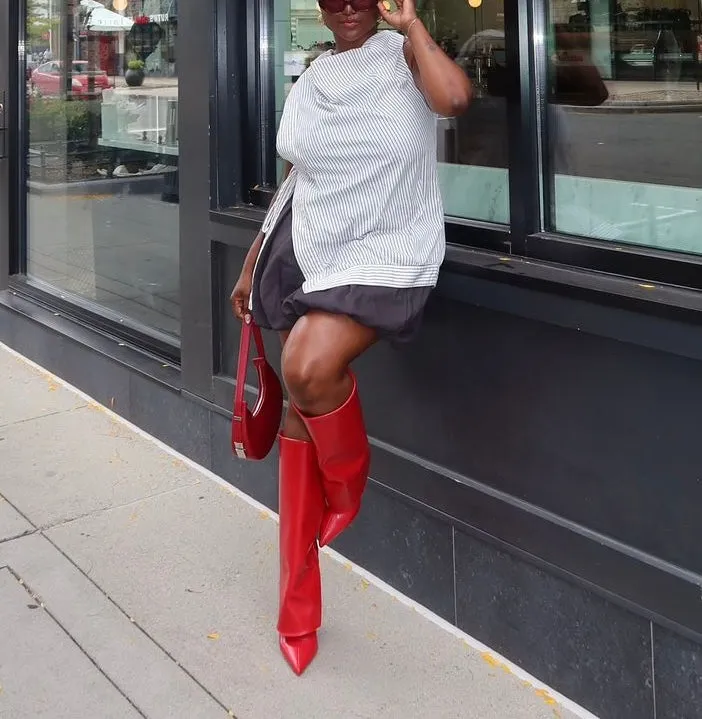 Sleek Stiletto Knee-High Boots