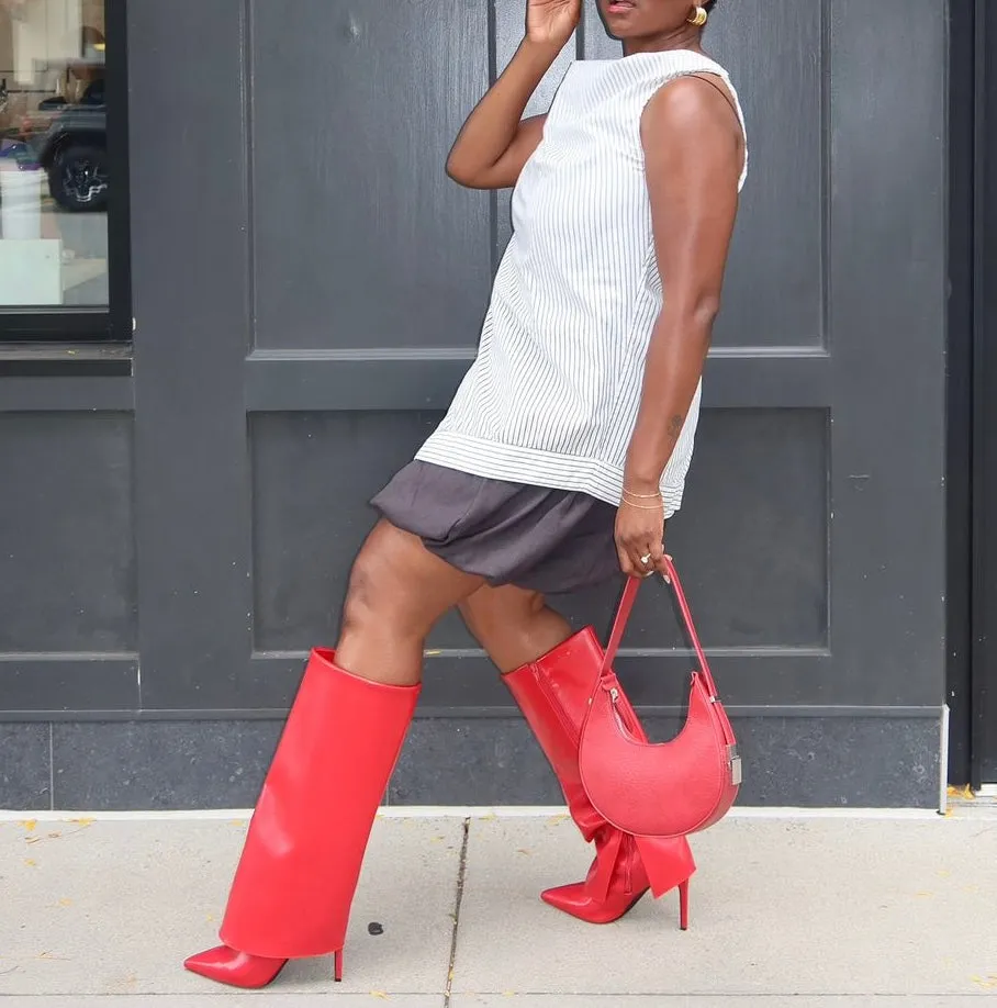 Sleek Stiletto Knee-High Boots