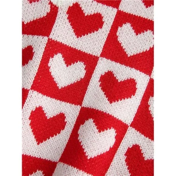Sleeveless Round Neck Cute Strawberry Sweater Vest Crop Shirt Top for Women