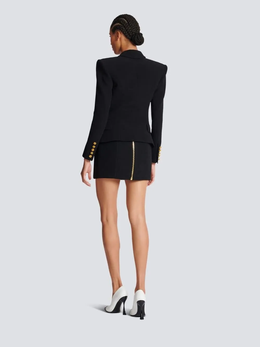 Slim-Fit Roses Button Blazer
