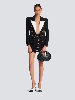 Slim-Fit Roses Button Blazer