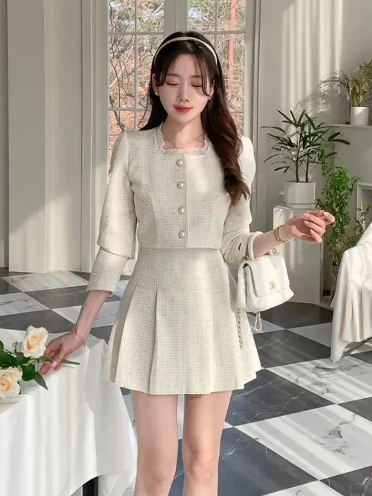 Slim Women High Waist Mini Skirts Sets
