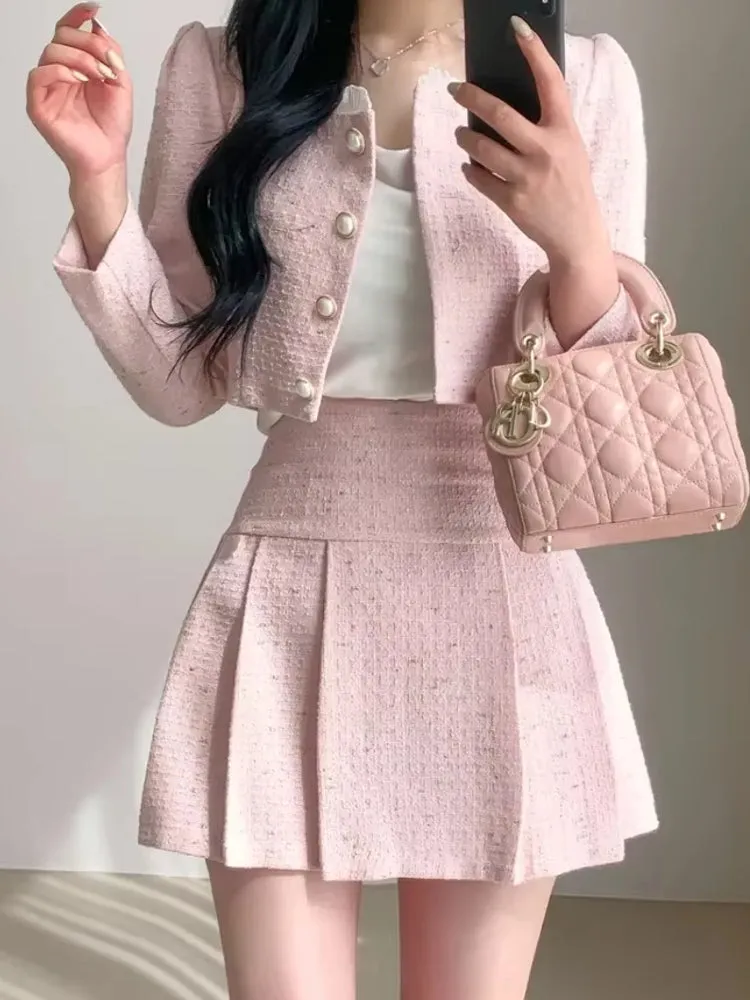 Slim Women High Waist Mini Skirts Sets
