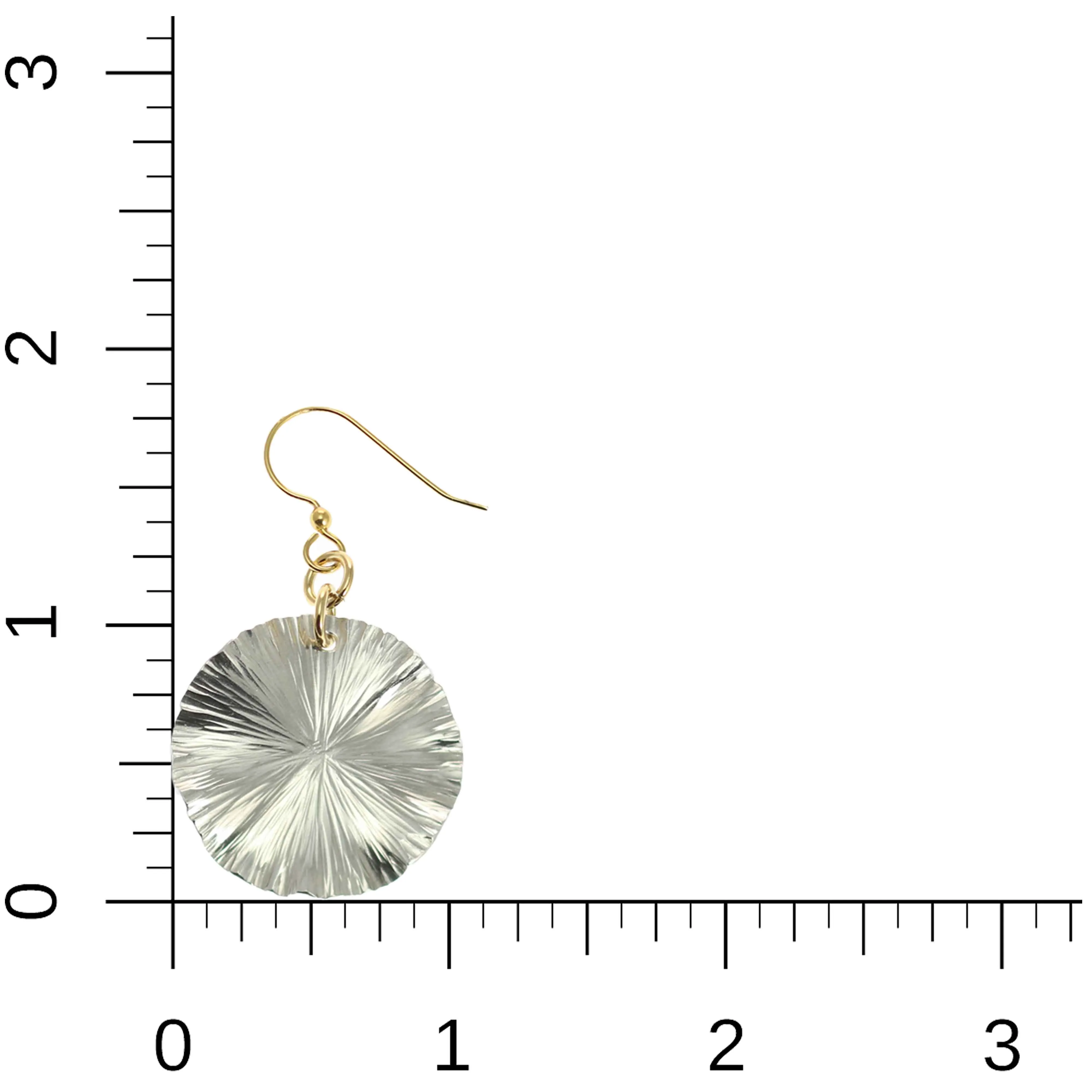 Small Aluminum Lily Pad Leaf Drop Earrings