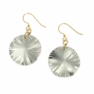Small Aluminum Lily Pad Leaf Drop Earrings