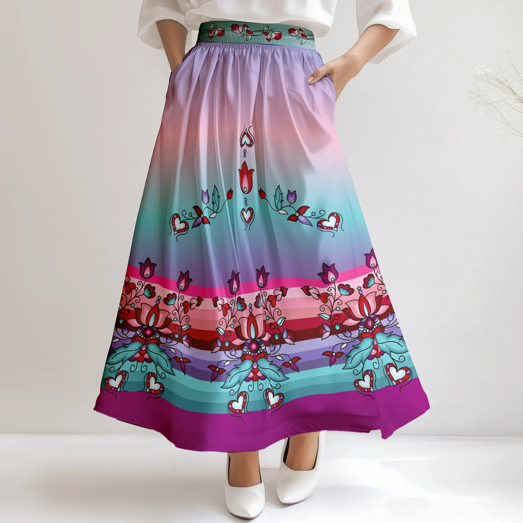 Snowlit Petal Dreams Skirt
