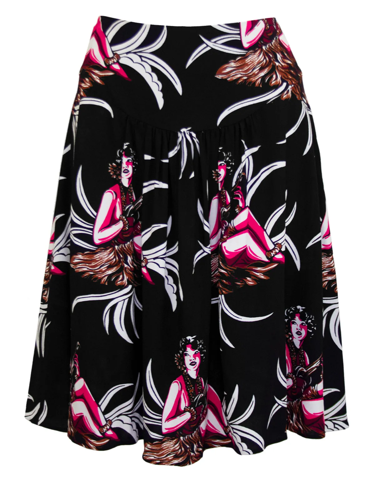 Spring 2014 Hawaiian Hula Girl Print Skirt