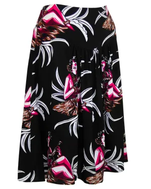 Spring 2014 Hawaiian Hula Girl Print Skirt