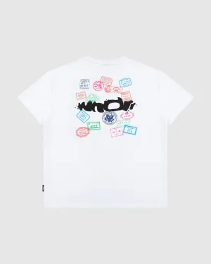 STAMP BOX FIT TEE - WHITE