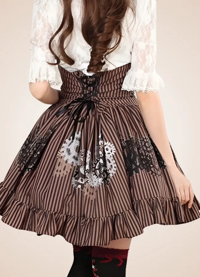 Steampunk Gear Pattern Skirt