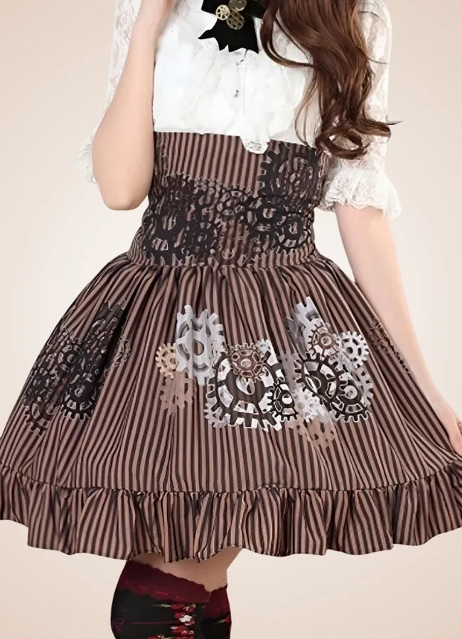 Steampunk Gear Pattern Skirt
