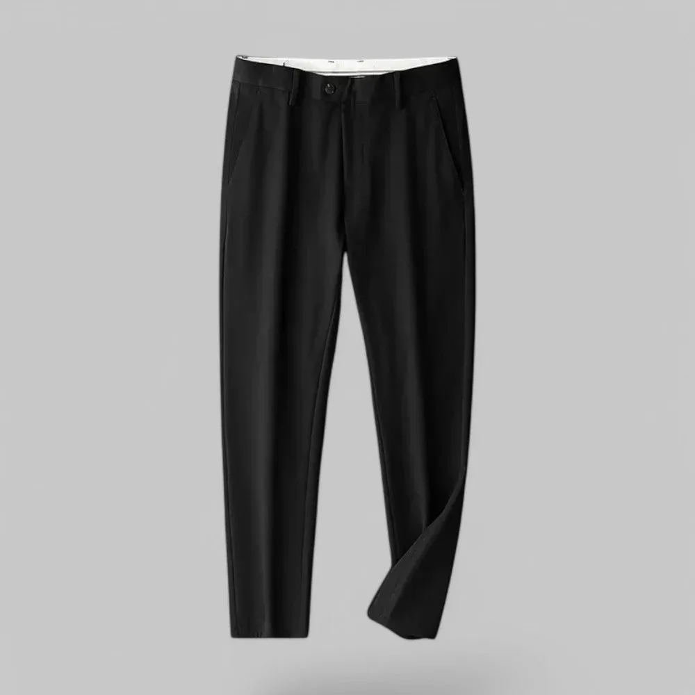 Straight Fit Stretch Casual Trousers