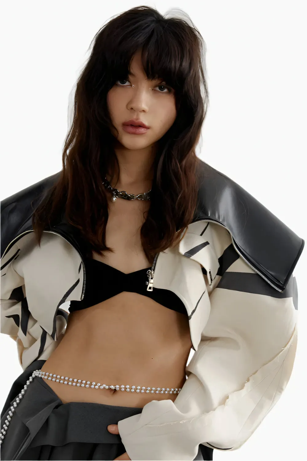 Strata Zipped Crop Jacket