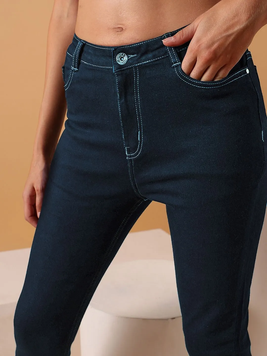 STREET 9 Women Narrow Slim Fit Clean Look Stretchable Jeans