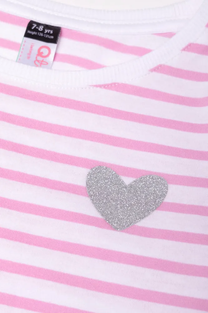 Stripe Long Sleeve T-Shirt Pink