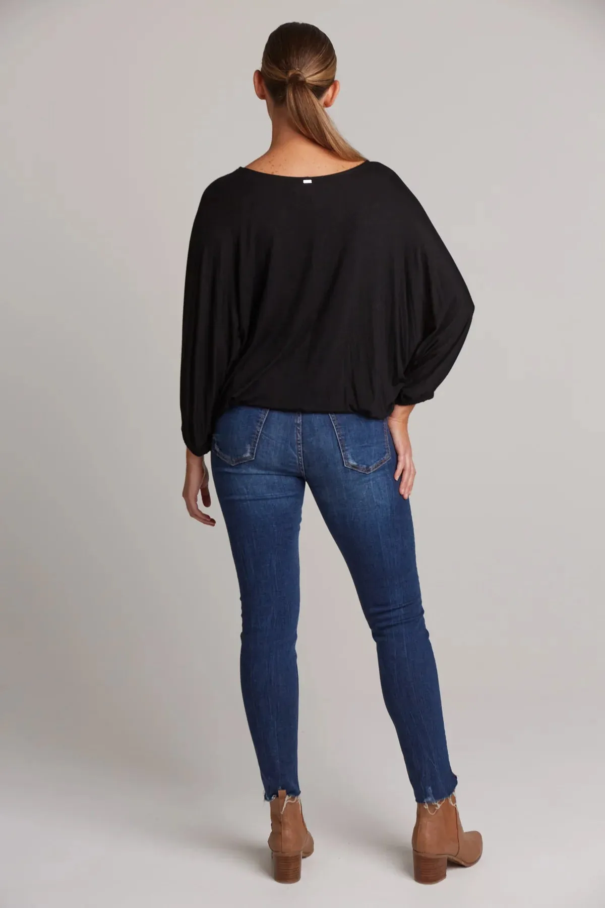 Studio Jersey Relaxed Top - Black