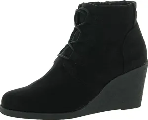 Style & Co. Womens Noellee Ankle Zip-Up Wedge Boots Black 8 Medium (B,M)