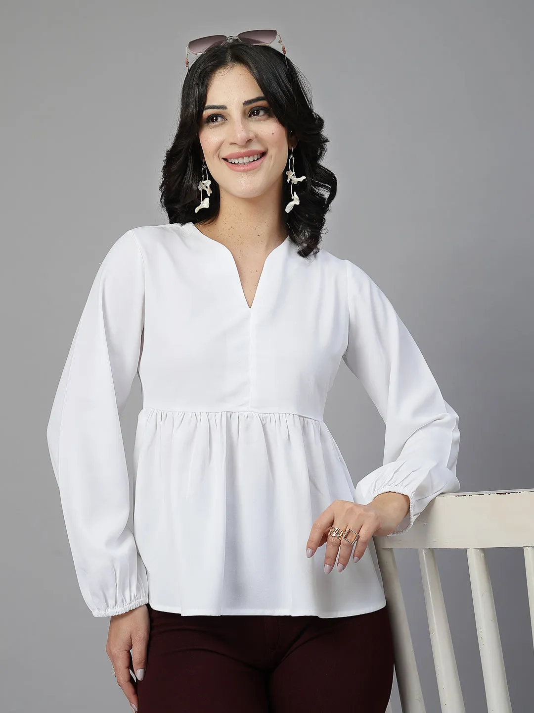 Style Quotient Women White top