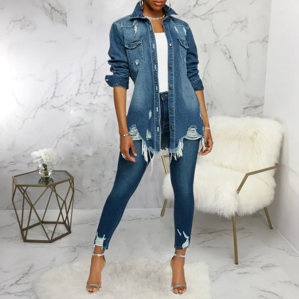 Stylish Sexy Denim Jacket for Bold and Confident Fashion