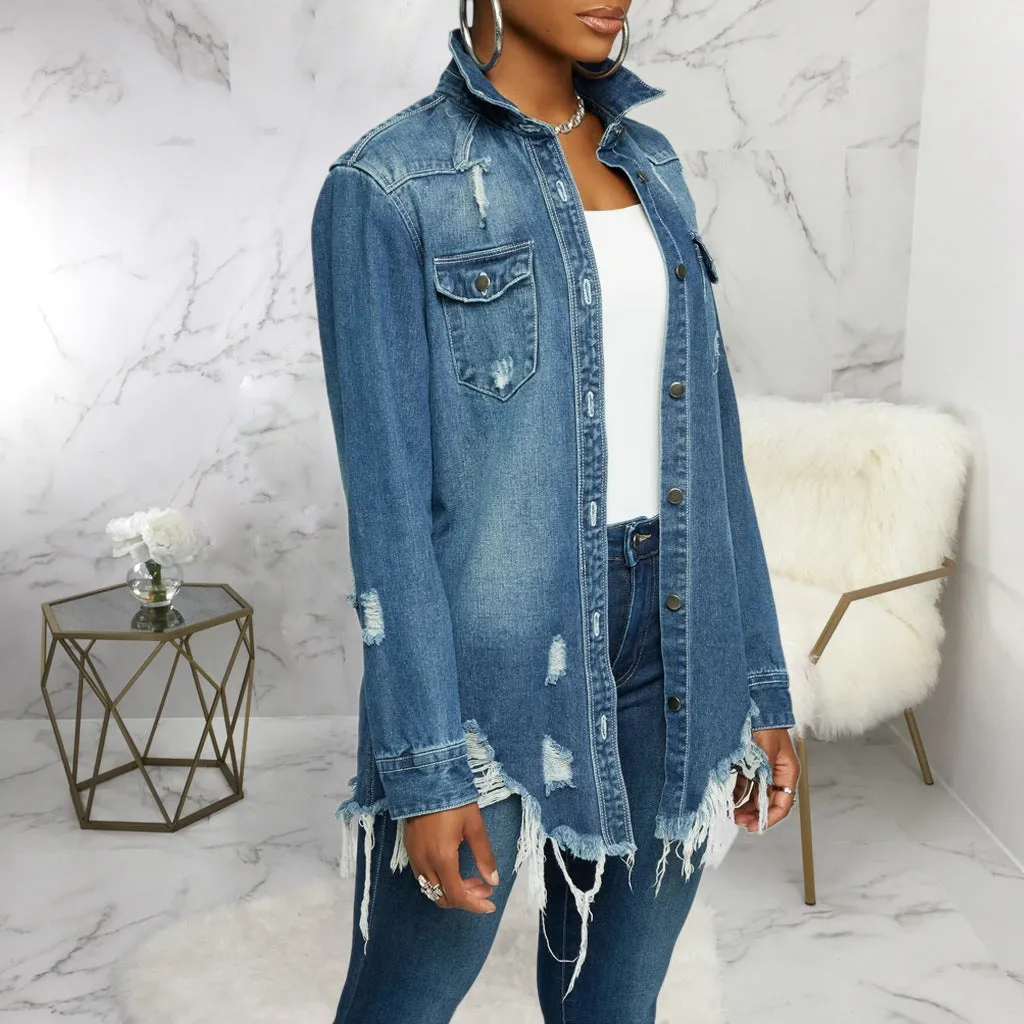 Stylish Sexy Denim Jacket for Bold and Confident Fashion