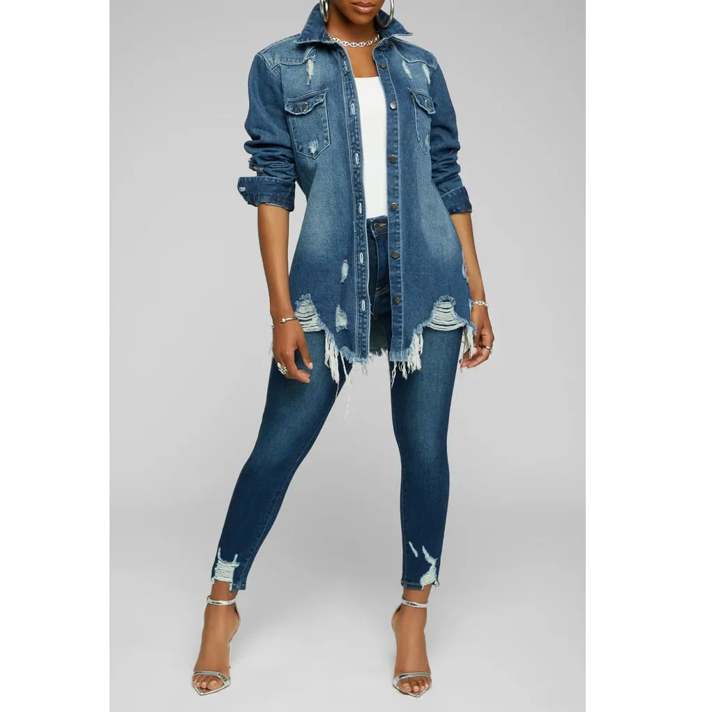 Stylish Sexy Denim Jacket for Bold and Confident Fashion