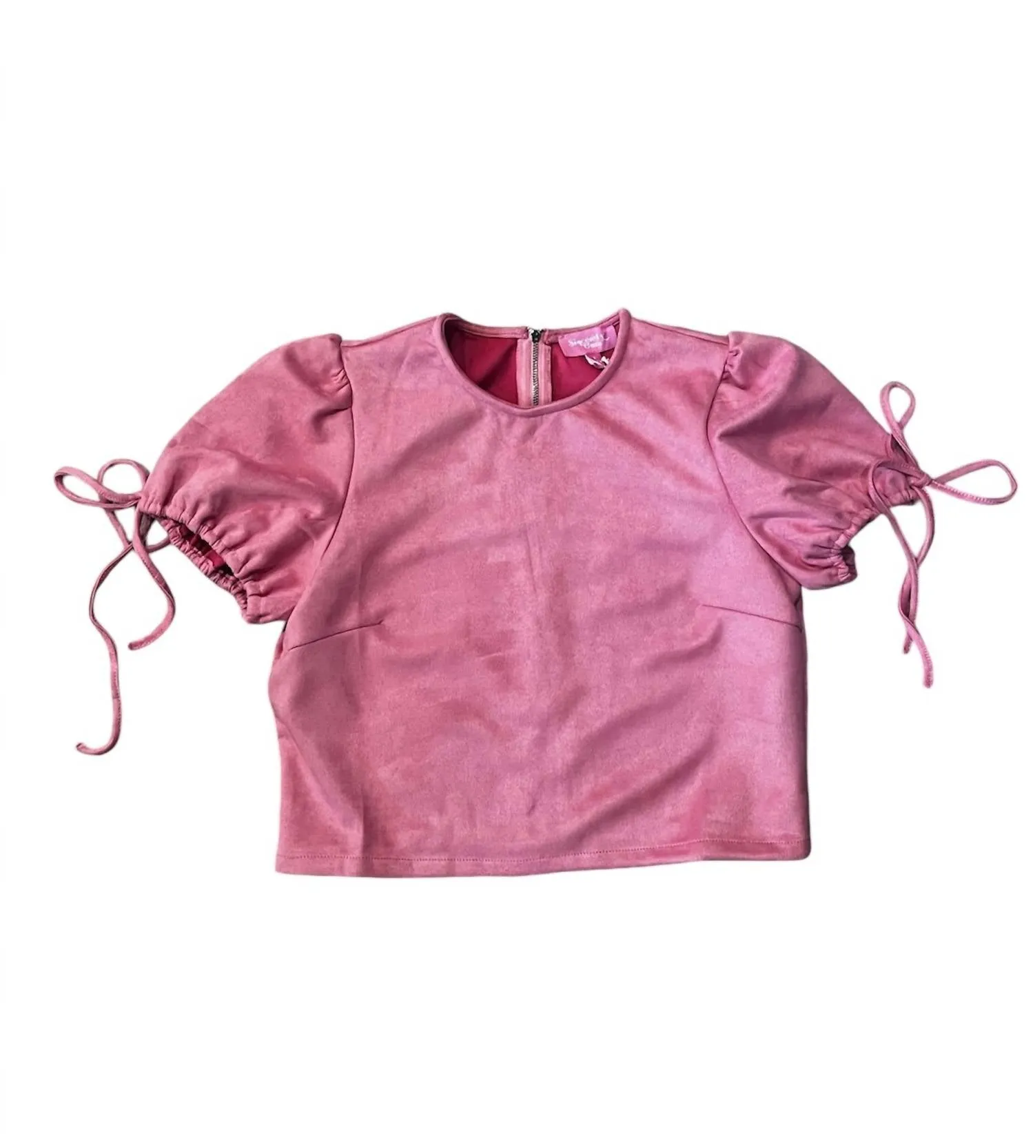 Suede Cassandra Top In Pink