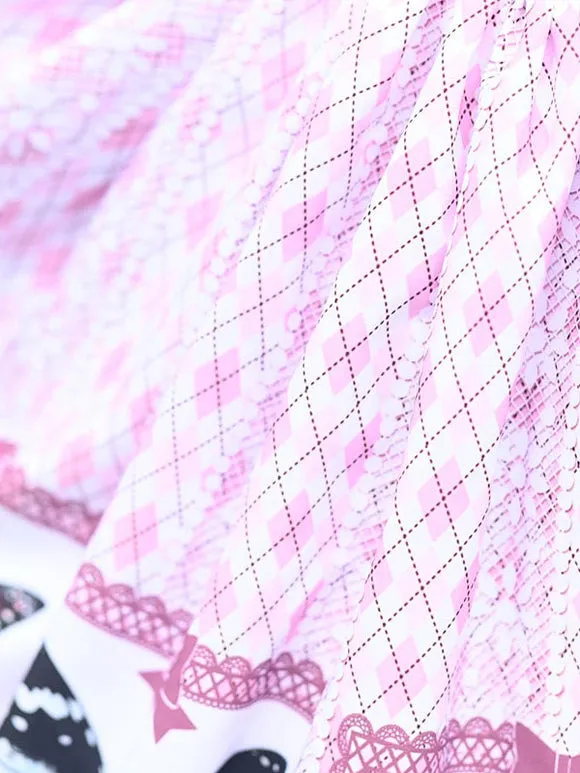 Sweet Lolita Overskirt Butterfly Floral Pattern Lavender Lace Lolita Skirts