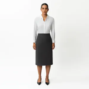 Tailored Ponte Midi Skirt
