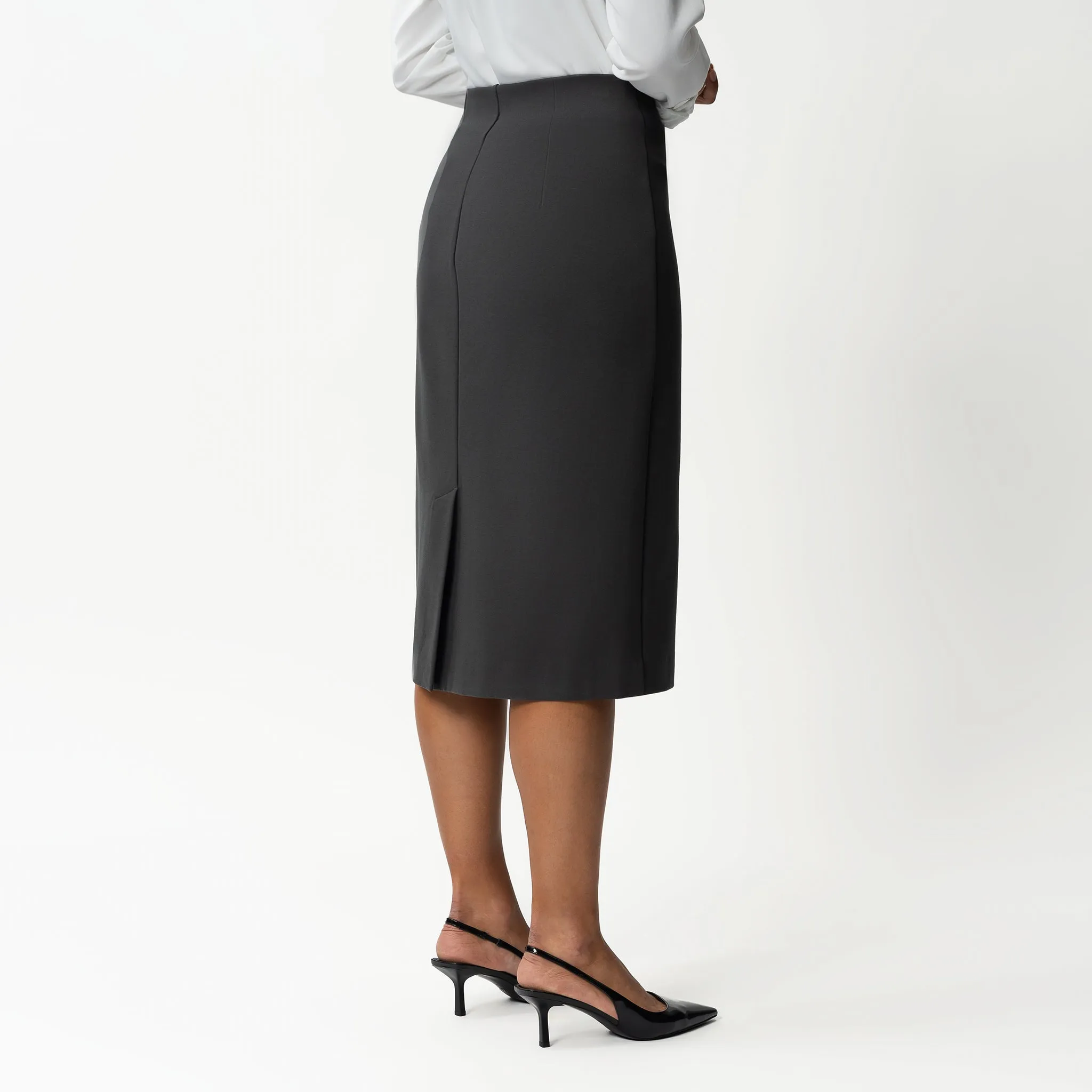Tailored Ponte Midi Skirt