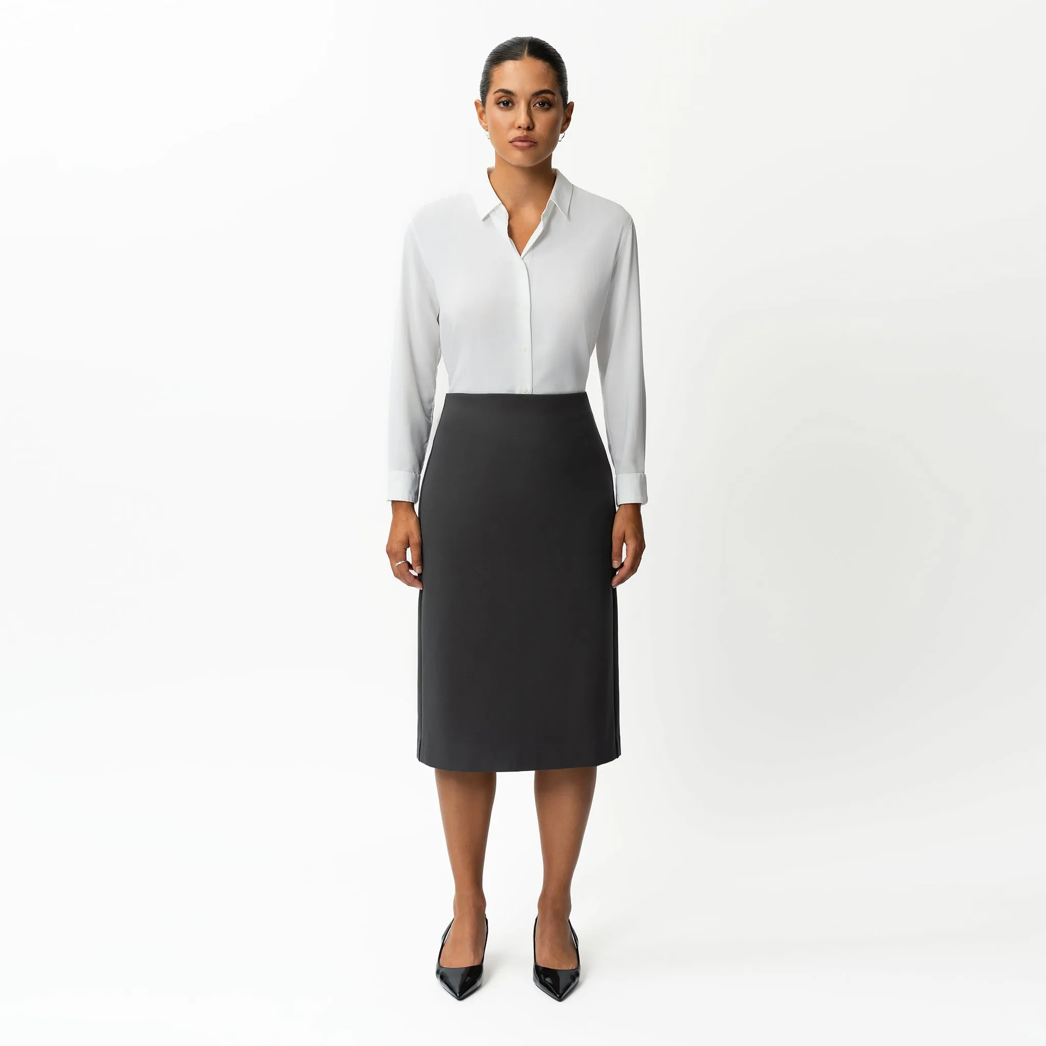 Tailored Ponte Midi Skirt