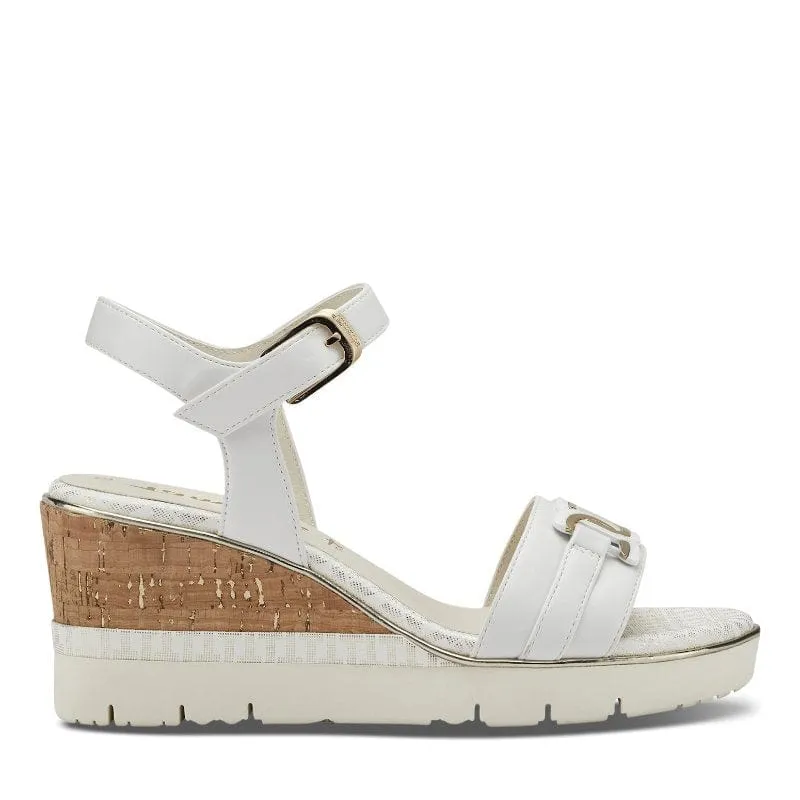 Tamaris Womens White High-Heel Sandal 1-28702-42