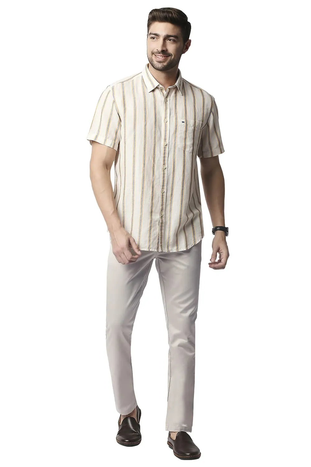 Tapered Fit Satin Trousers