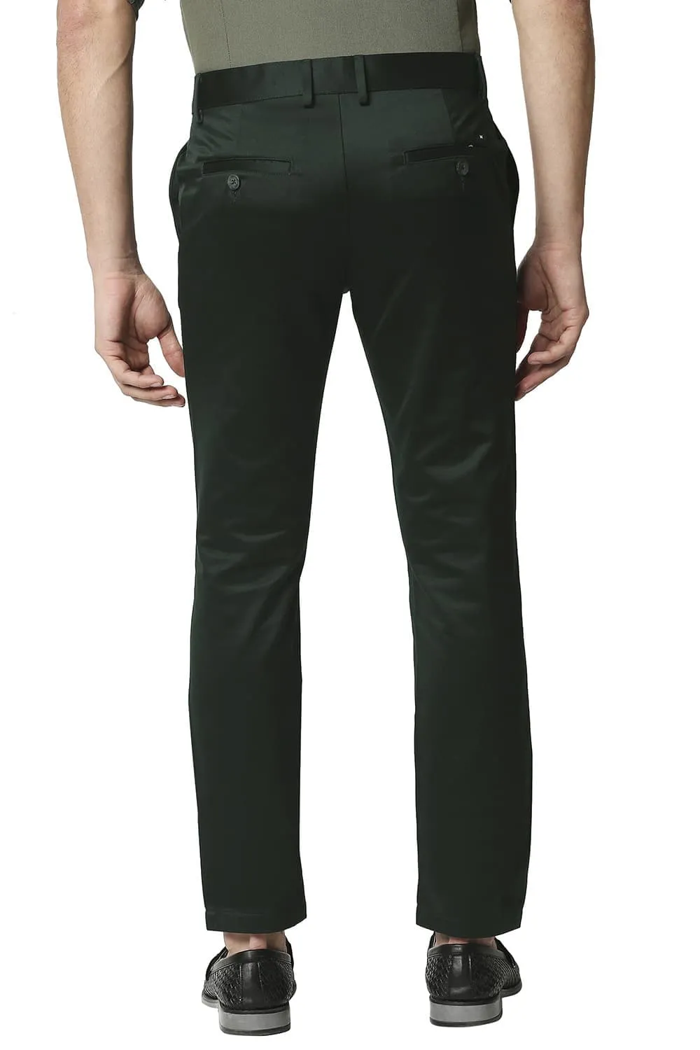 Tapered Fit Satin Trousers