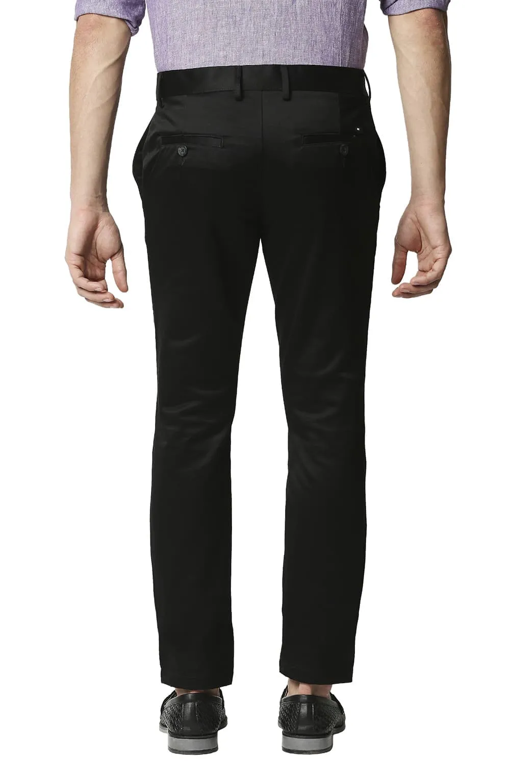 Tapered Fit Satin Trousers