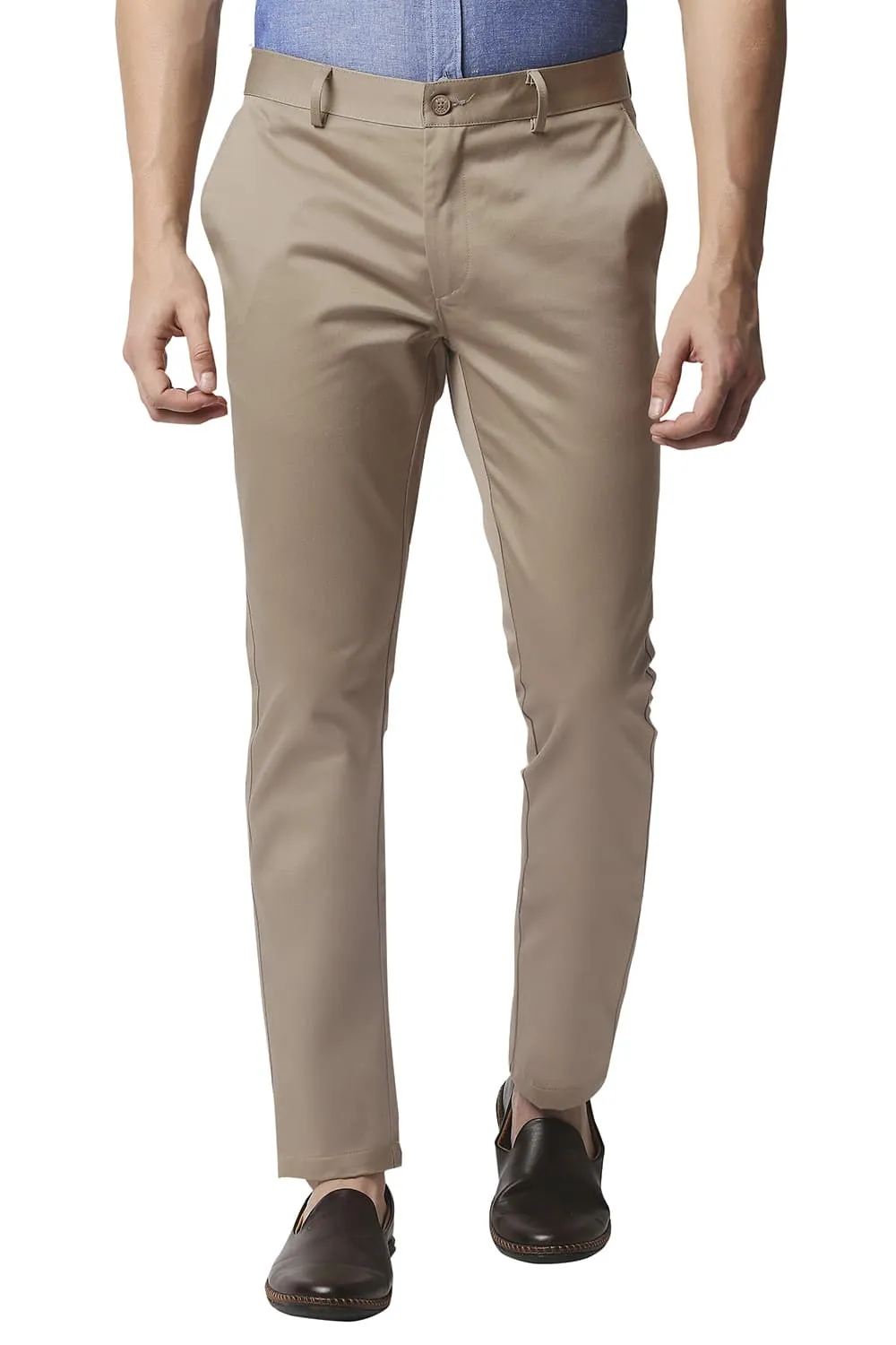 Tapered Fit Satin Trousers