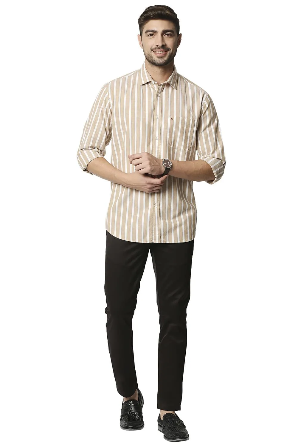Tapered Fit Satin Trousers
