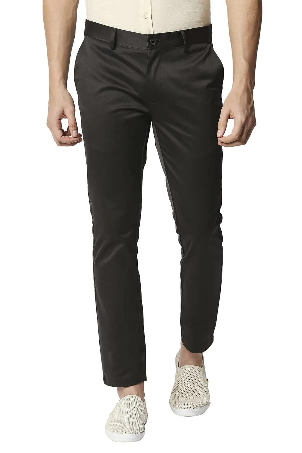 Tapered Fit Satin Trousers