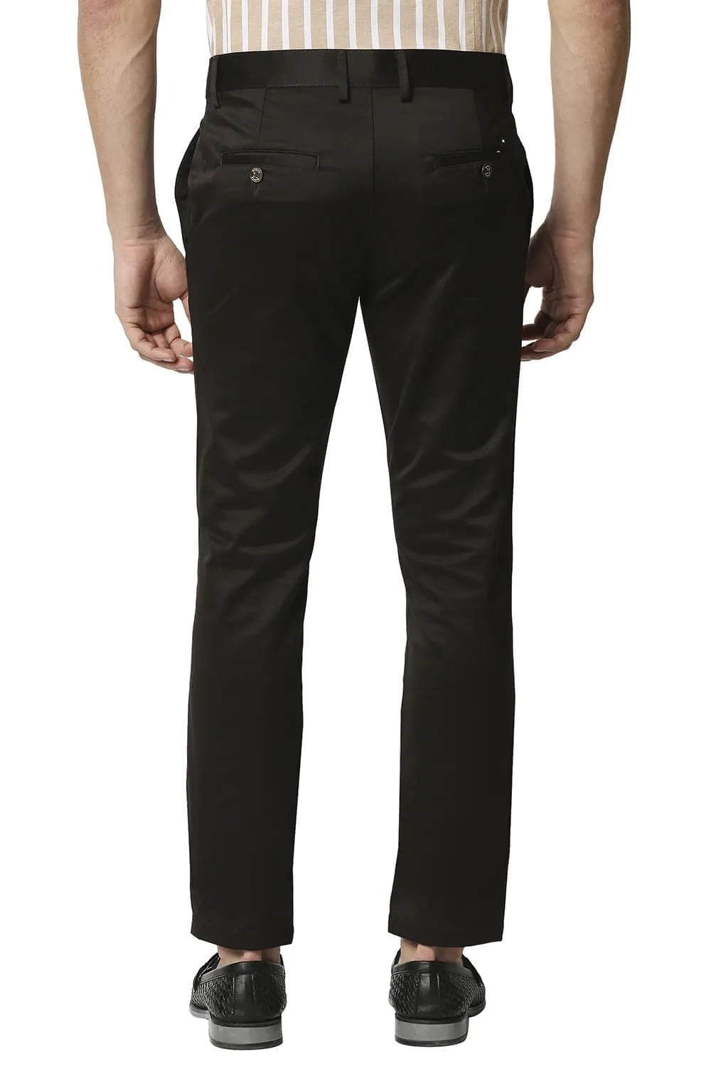 Tapered Fit Satin Trousers