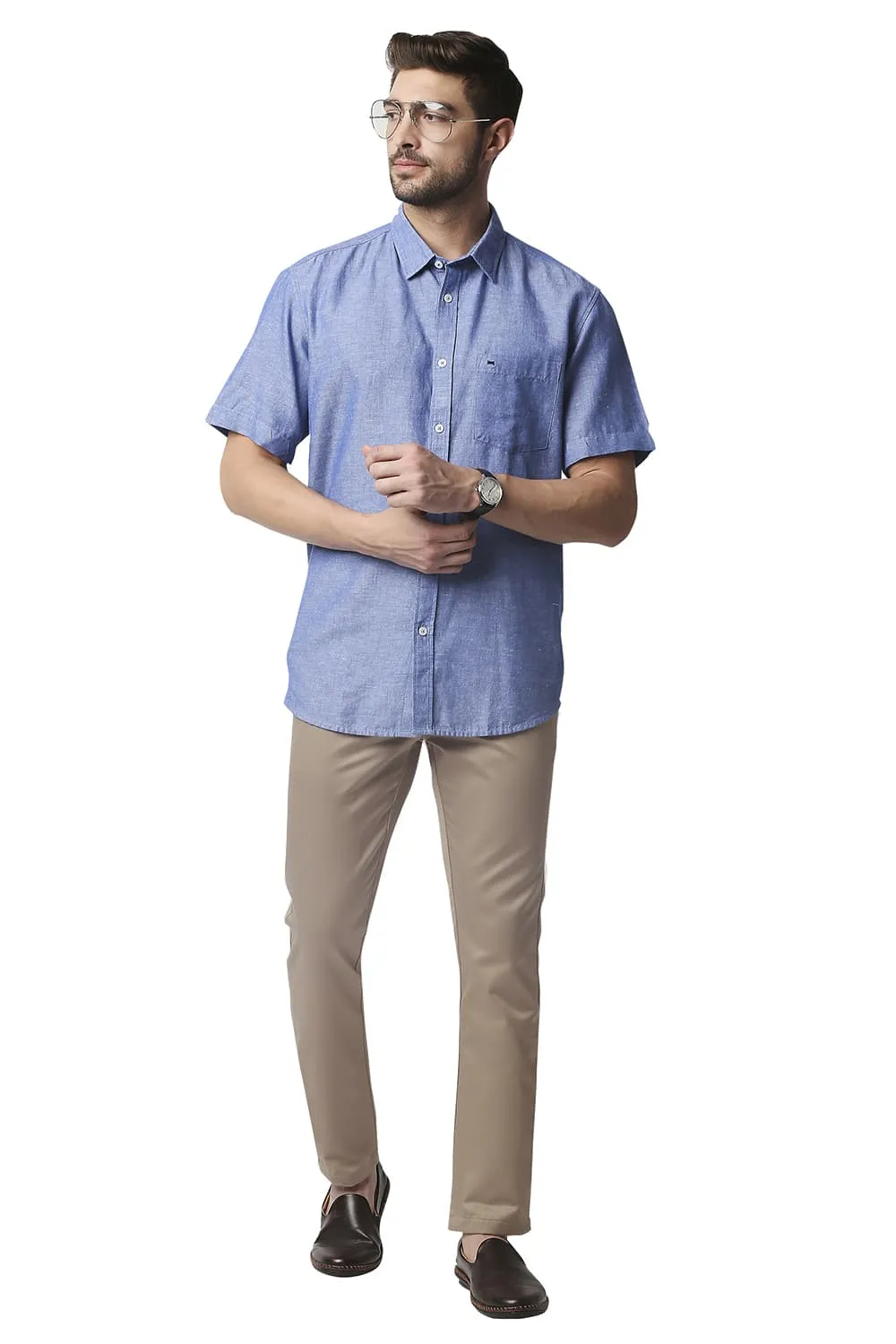 Tapered Fit Satin Trousers