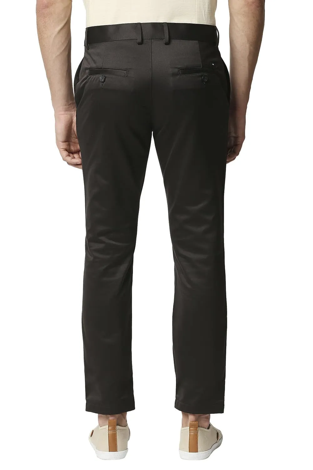Tapered Fit Satin Trousers