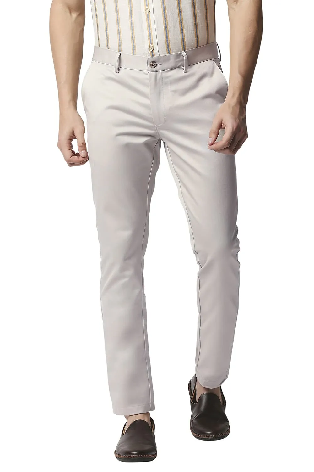 Tapered Fit Satin Trousers