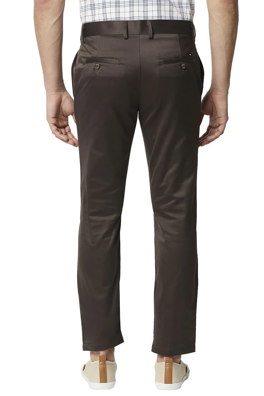 Tapered Fit Satin Trousers
