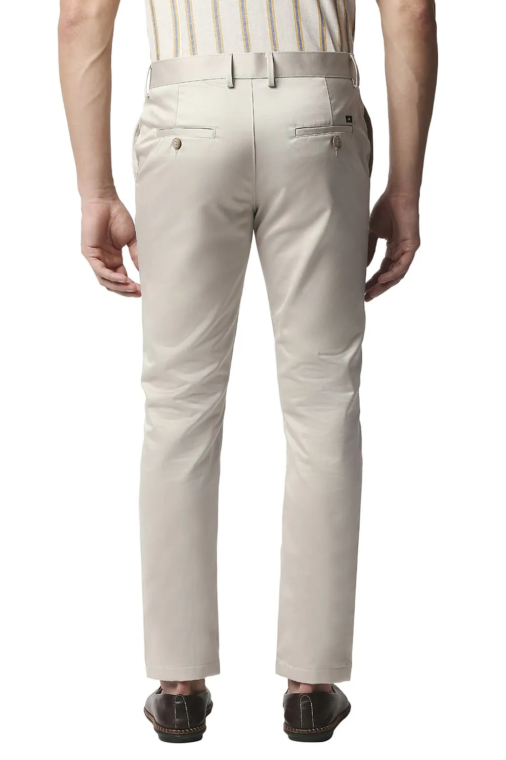 Tapered Fit Satin Trousers