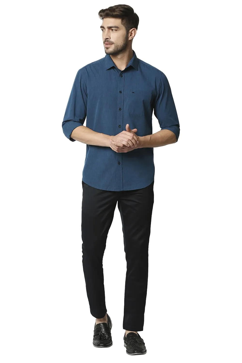 Tapered Fit Satin Trousers