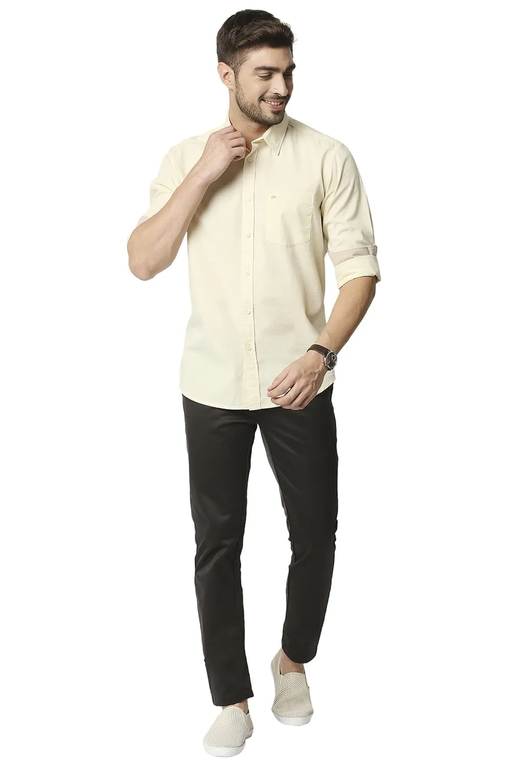 Tapered Fit Satin Trousers