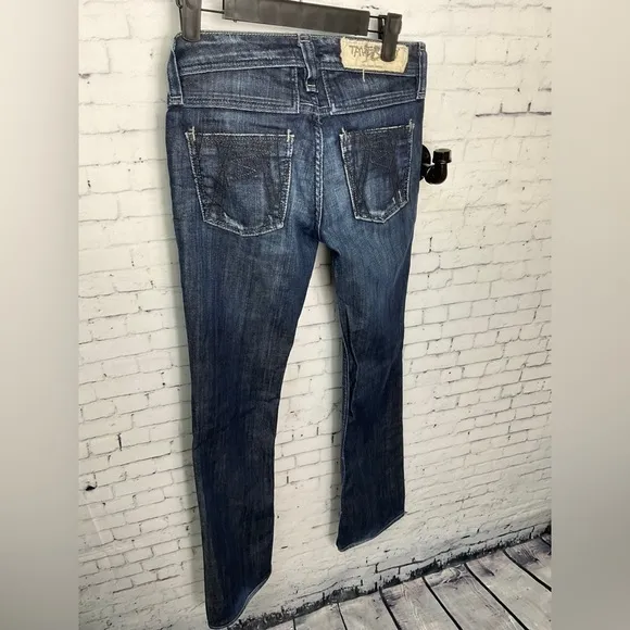 Taverniti So Jeans ANGEL 18 Boot Sz 25 27W 31L Women Denim Medium Wash U2